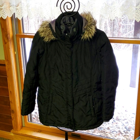 Swiss Tech Jackets & Blazers - Swiss Tech Faux Fur Hood Sz LBlack  Jacket